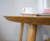Стол СИРИУС, "Натуральный", массив дуба, 800 мм